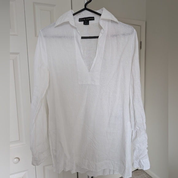 Ralph Lauren Black Label White Linen Shirt - Picture 4 of 8